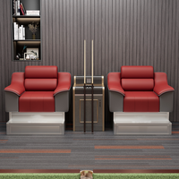 Ensemble de canapé et de chaises de billard haut de gamme et minimaliste avec combinaison salon de tennis de table en cuir PU