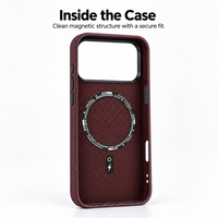 Coque de téléphone magnétique C0524 avec protection d'appareil photo et motifs texturés en fibre de carbone pour iPhone 16 15 14 13 12 11 18 Pro Max 17 Air