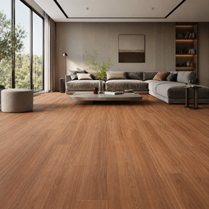 Piso Compuesto SPC con Apariencia <span class=keywords><strong>de</strong></span> Madera Natural, 100% Nuevo Material, Barrera Contra la <span class=keywords><strong>Humedad</strong></span> <span class=keywords><strong>para</strong></span> Remodelación <span class=keywords><strong>de</strong></span> Pisos <span class=keywords><strong>de</strong></span> Sótanos - Product Image 1