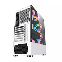 Vente en gros pc gamer best price desktop personnalisé verre btx avec ventilateur desktop led mid tower gaming case