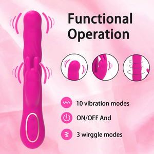 Vibrating <strong>Roller</strong> <strong>Massage</strong> 10 Mods Rabbit Vibrator G Spot Clitoral Automatic Dildo Vibrator for Women Masturbation Toys - Product Image 5