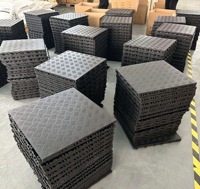 Dalles de sol modulaires emboîtables en PP antidérapantes pour garage et atelier, 400*400*18mm, vente en gros