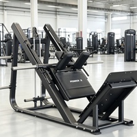 Machine à Squat Hack Commerciale Power X 45 Degrés à Charge de Plaques, Roulement Linéaire, Acier Robuste, Équipement de Musculation pour le Bas du Corps