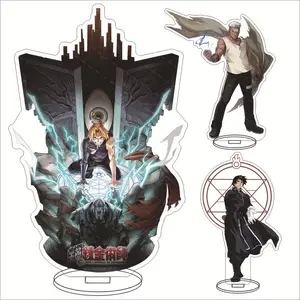  25 stili 15CM Cartoon Anime Fullmetal Alchemist Edward Alphonse Elric acrilico figura Stand piatto giocattolo scrivania Decor puntelli