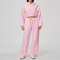 Ensemble de survêtement léger et respirant pour l'automne/hiver, coupe ample, décontracté, avec capuche, fermeture éclair, cardigan long, pour le sport et le fitness, logo sur le devant
