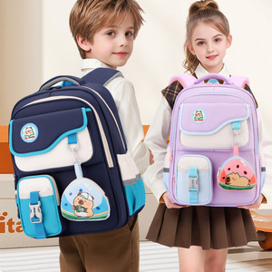 Unisex New Model Oxford <b>Backpack</b> <b>Large</b> Capacity Multi-Pocket Zipper Elementary School Burden-Reducing for Fashionable Cartoon - Product Image 1