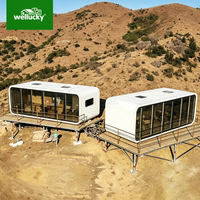 Maison préfabriquée Apple Cabin sur mesure, double vitrage, pod mobile portable pour camping en bord de mer, Airbnb