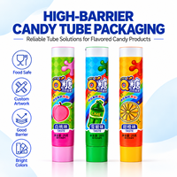 Tube Kemasan Plastik Aluminium dengan Logo Custom, Cetak UV, Wadah Tekan, Tutup Sekrup 12.7-35mm untuk Permen Cair