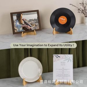 Wooden Desktop Display Stand 7-12 Inch High For Plates Photo <b>Frames</b> Vertical Orientation Eco Friendly - Product Image 3
