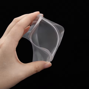 Petites pochettes zip-lock transparentes mates à fond plat personnalisées hologramme <span class=keywords><strong>de</strong></span> feuille d'aluminium étanche stockage <span class=keywords><strong>de</strong></span> chewing-gum alimentaire refermable - Product Image 4