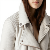 Veste en cuir élégante pour femme de conception italienne, nouvelle saison, fabrication turque