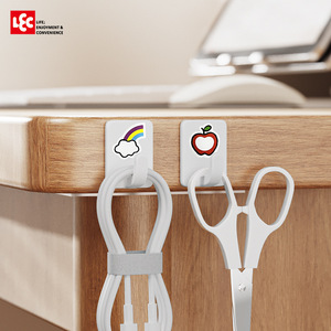 LEC Adhesive <b>Hooks</b> Rectangle <b>Wall</b> Mounted Self Adhesive For Hats Backpacks Keys No Drilling Required - Product Image 4