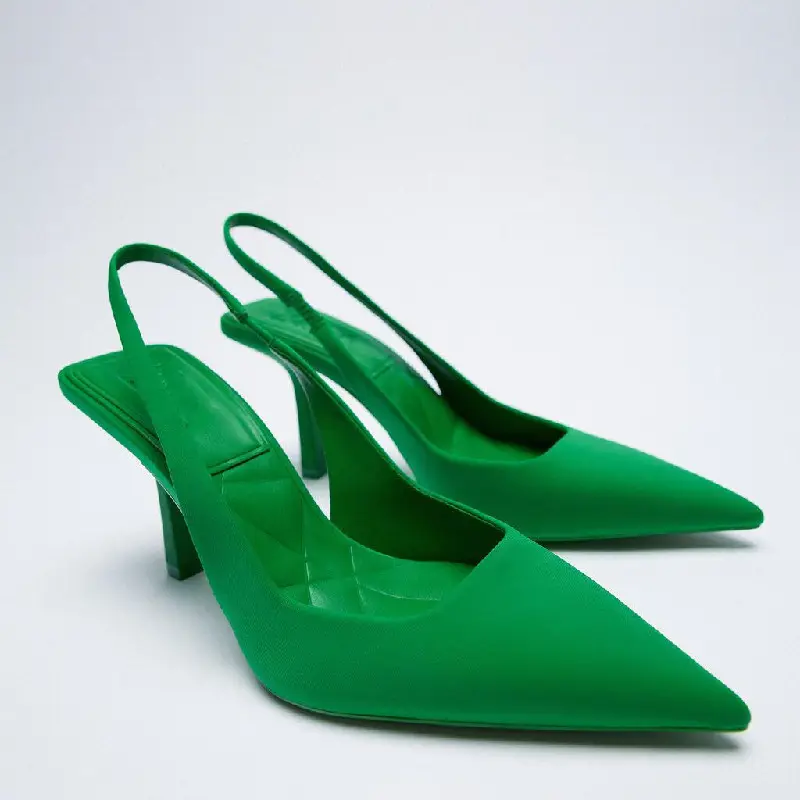 New 35-42 large size high heels purple pointed toe elegant single shoes stiletto sandals women