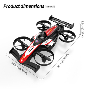 รถแข่ง SJY-K300 MAX แบบใช้ได้ทั้งบนบกและทางอากาศ ของเล่นบังคับวิทยุ 2.4G ดีไซน์ 2-in-1 หมุนได้ 360 องศา °   โดรนควอดคอปเตอร์บังคับวิทยุแบบหมุนได้ สำหรับของเล่นผู้ใหญ่ - Product Image 6