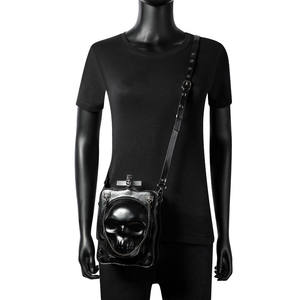 Bolso Bandolera Unisex de Fieltro Cuadrado Pequeño con Diseño de Calavera Oscura Estilo Preppy para Halloween, Impermeable, con GPS y Cierre Abierto, de Personalidad Única - Product Image 5