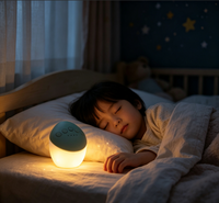 Mini-haut-parleur portable 2026 Glow Guide avec veilleuse douce, rechargeable, veilleuse de chevet et machine à bruit blanc pour le sommeil