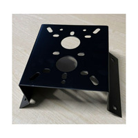 Support de montage de poteau d'angle noir pour caméra de vidéosurveillance extérieure/support de montage d'angle noir