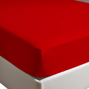 Sábana Ajustable 100% Algodón Roja Italiana Queen 160x200cm - Product Image 3