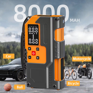 Portátil 8000mAh Digital Air Compressor Bomba Jump Starter Baixo Ruído <span class=keywords><strong>Inflator</strong></span> Rápido para Carros 150psi Ar Pressão Pneus <span class=keywords><strong>Inflator</strong></span> - Product Image 3