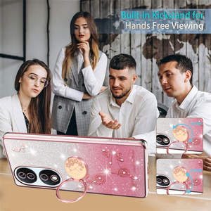 Soporte de anillo en <span class=keywords><strong>Vogue</strong></span> Chrome Lujosa Funda de TPU suave para Samsung A07/A17/A56/A36/A26/A16/A55/A35 Gradient Shiny Phone Case Cover - Product Image 2