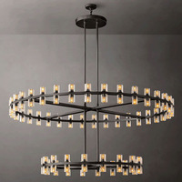 Nouveau produit, décoration intérieure, grand lustre en cristal LED personnalisé de luxe pour hall d'hôtel, villa, escalier