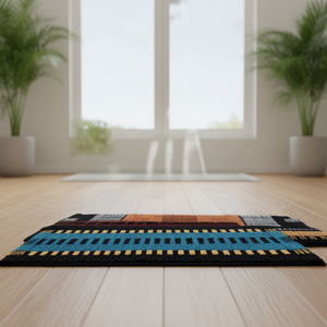 Tapis de sol en polyester doux 16x24 pouces, antidérapant, motif crayon, pour la maison, l'hôtel ou la salle de bain - Product Image 1