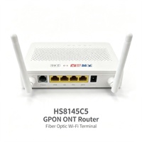 Terminal Jaringan Optik HS8145C5 XPON ONU GPON EPON 1GE+3FE+1TEL+USB 2.4G WiFi FTTH Modem Fiber Optik ONT
