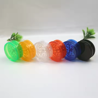 Vente en gros de moulins à herbes en plastique de haute qualité, 3 pièces, avec logo personnalisé gratuit, 40 mm, 60 mm, moins cher