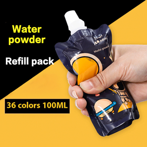 Packs de recharge de <span class=keywords><strong>gouache</strong></span> étoilée 100 ml, boîte en plastique, peinture aquarelle non toxique et facile à ranger, fournitures de peinture en vrac, ensemble d'art, papier - Product Image 5