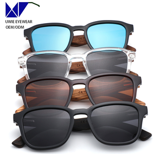 Petits temples en bois à clipser |   Protection UV polarisée à monture intégrale |   Accessoire pour lunettes de vue |   Options <span class=keywords><strong>vert</strong></span>/marron - Product Image 3