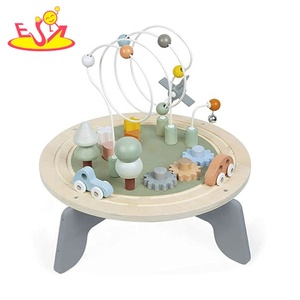 <span class=keywords><strong>Table</strong></span> d'apprentissage <span class=keywords><strong>multi</strong></span>-<span class=keywords><strong>activités</strong></span> en bois de haute qualité pour tout-petits - Jouet éducatif avec engrenages, perles et formes W12D480 - Product Image 1