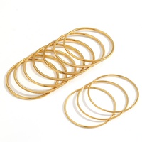 Nouveauté Mode Bracelet en Or 18 carats Plaqué Or Poli à la Main Minimaliste Simple Polyvalent pour Femmes