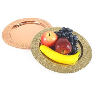Assiettes de Présentation Premium 30cm (11 Pouces) en Acier Inoxydable Doré pour Mariages et Événements – Plateaux de Service - Product Image 5