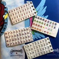 Jeu de Mahjong sur mesure Grateful Dead - Kit de tuiles de Mahjong de voyage - COSMIC WHITE PEARL - Acrylique gravé de luxe - 160 tuiles américaines