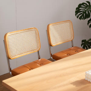 Meubles de maison en rotin naturel <span class=keywords><strong>noir</strong></span>, chaise de salle à manger avec bras - Product Image 5