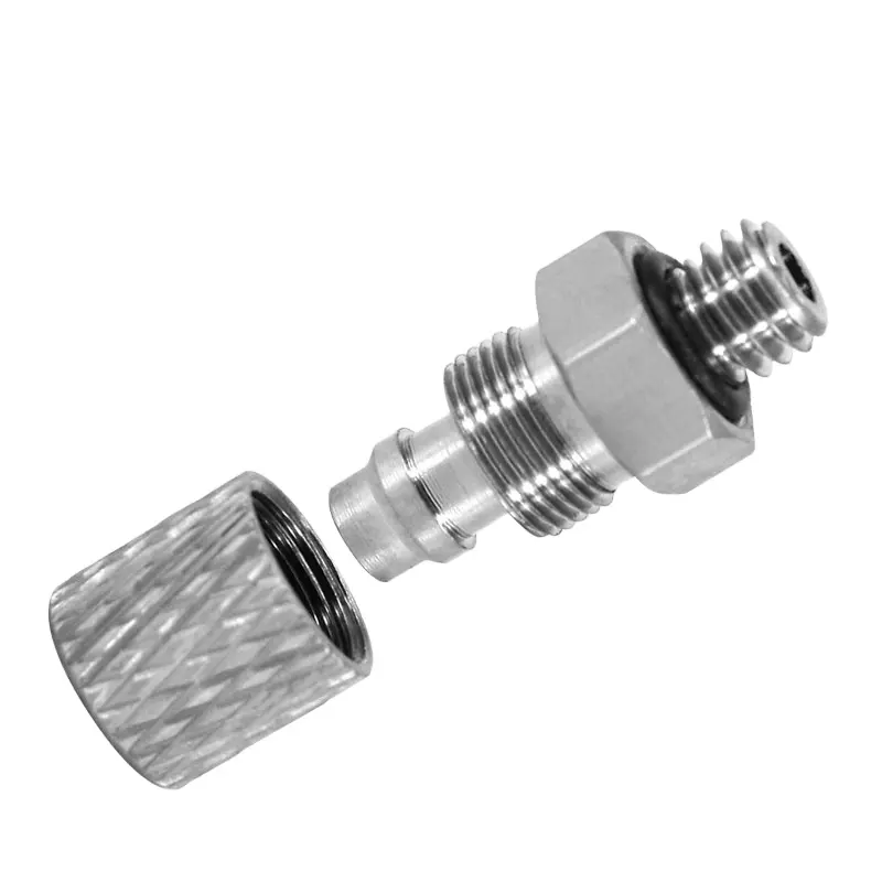 Mhl Serie 304 Roestvrij Staal Pneumatische Snelkoppeling Slang Luchtbuis Fitting Met Schroefdraad Rechte Plug