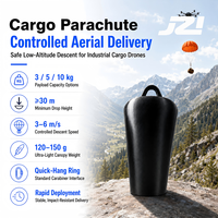 Parachute de transport pour UAV, matériel de sauvetage d'urgence, largage aérien, charge utile minimale de 3/5 kg, altitude de largage minimale de 30 mètres, compatible métal