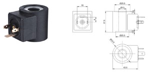 Bobine solénoïde SB048 AC220V/DC24V, bobine solénoïde 24V 12V, bobine solénoïde hydraulique 220V - Product Image 4