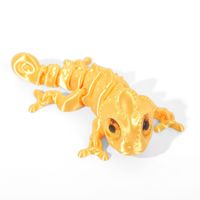 Figurine créative en verre imprimée en 3D, bébé caméléon à articulations mobiles, animal réaliste, best-seller transfrontalier, pour la maternité et le bureau