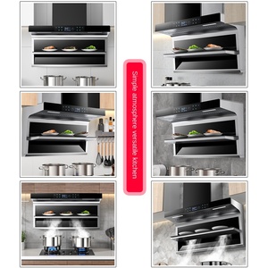 Table de cuisson électrique au design moderne, commande tactile, surface en verre, protection anti-extinction de flamme, 2000W, hotte murale pour cuisinière de cuisine - Product Image 6