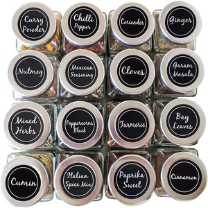 Mason Jar <b>Labels</b> Preprinted Chalkboard Style Waterproof PVC Stickers For Spice Storage Organization Kitchen <b>Pantry</b> Use - Product Image 2