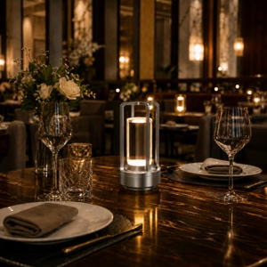 Lampe de table LED sans fil en aluminium, moderne et luxueuse, portable, pour intérieur et extérieur, avec commande tactile, alimentation par batterie, idéale pour les restaurants - Vente chaude - Product Image 4