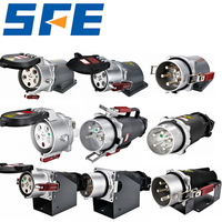 Prise industrielle haute intensité SFE série SF IP67, norme IEC 380-415V, triphasée 6H, 4/5 broches, sortie 3P+N+E, 200A-630A