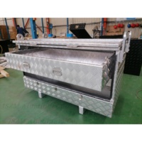 Boîtes à outils en aluminium multi-tiroirs, boîtes à outils robustes et étanches en argent, personnalisées en usine, pour camionnettes