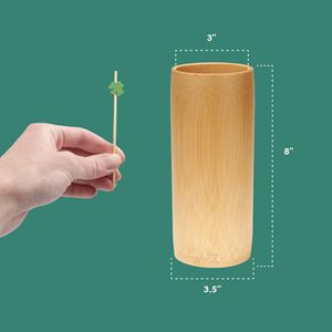 Vaso <span class=keywords><strong>in</strong></span> <span class=keywords><strong>legno</strong></span> di bambù naturale vaso di fiori decorativi bouquet porta pennelli Multi-funzionale portaoggetti porta spazzolino da denti - Product Image 2