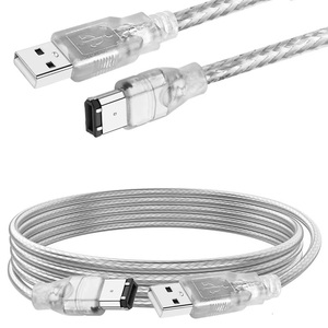 Câble blindé en PVC <span class=keywords><strong>Firewire</strong></span> IEEE 1394 <span class=keywords><strong>USB</strong></span> vers 6P mâle - Adaptateur <span class=keywords><strong>Firewire</strong></span> pour ordinateur et équipement audio/musique - Product Image 2