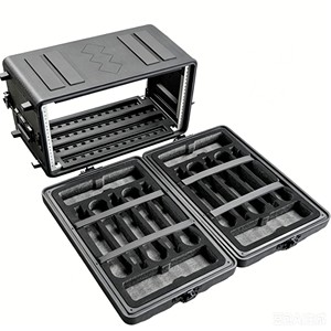 Boîtier de rack en plastique PE 2U/3U/4U/6U, étui <span class=keywords><strong>étanche</strong></span> et antichoc de 15/17/20 pouces pour équipement audio standard DJ, bar et scène - Product Image 1