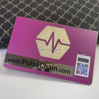 Tarjetas de visita metálicas de acero inoxidable con grabado láser, llamadas de contacto, sublimación, código QR