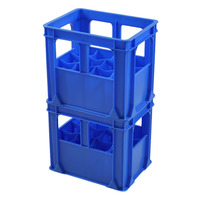 Caisses de rangement en plastique pour bière, empilables, recyclables, écologiques, perforées et épaissies, boîtes de rangement pour 12 bouteilles