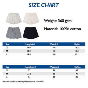 French Terry Relaxed <b>Shorts</b> 360GSM 100% Cotton Elastic Waist <b>Women's</b> - Product Image 4